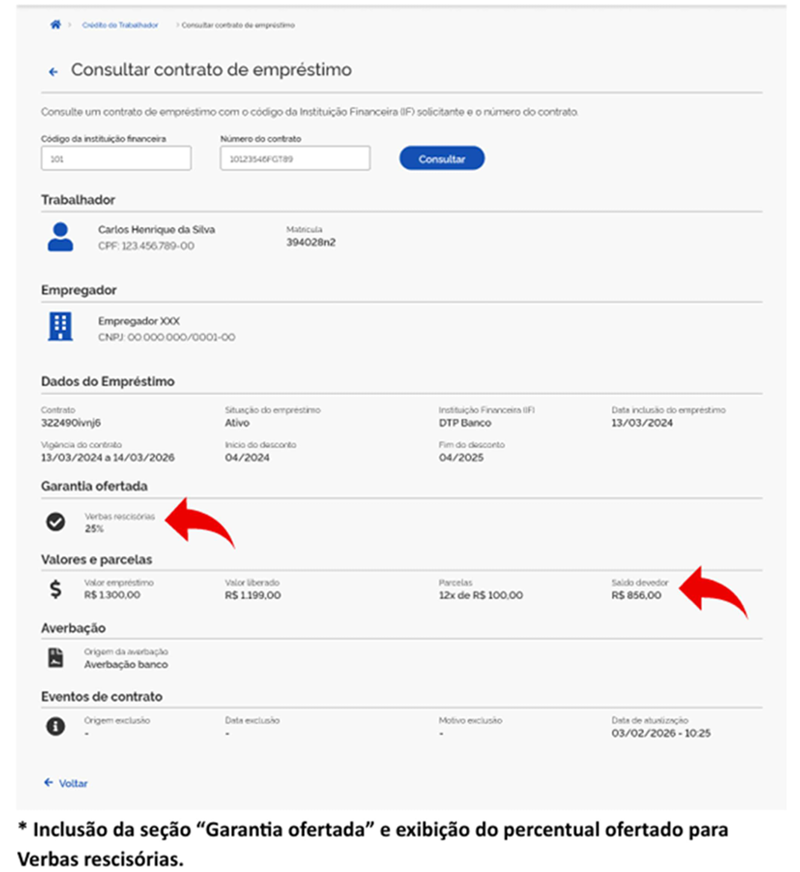 Novas regras para desconto de consignado em rescisões do ERP Tek-System 1 image